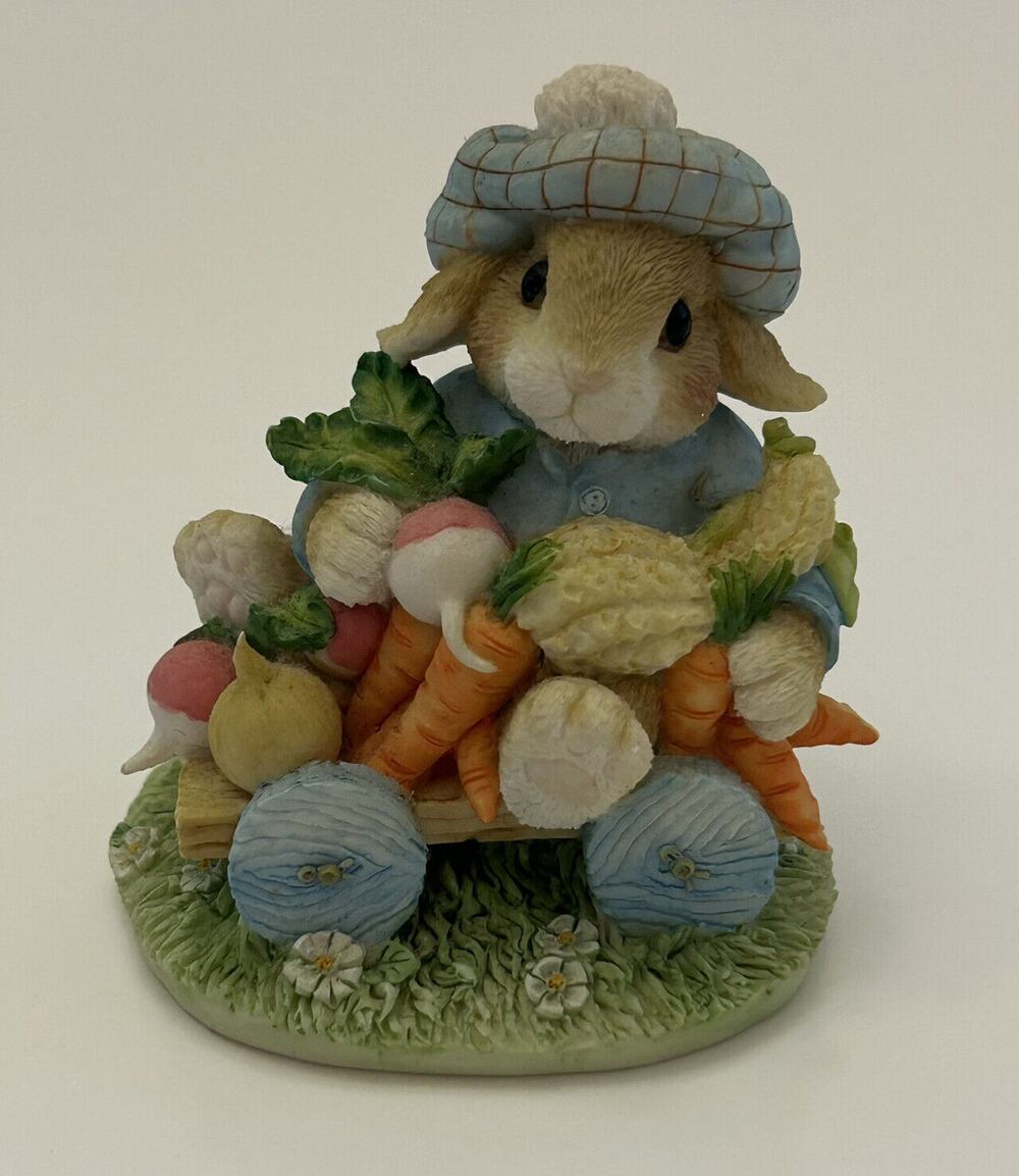 Enesco My Blushing Bunnies Figurine "An Abundance of Blessings" No Box 1995 VTG
